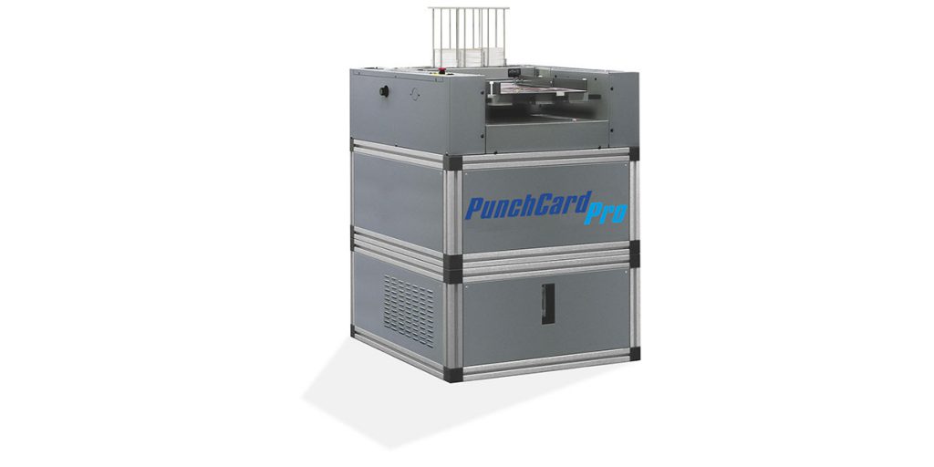 MGI PunchCard Pro, front view of the equipment