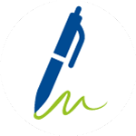 icône représentant un stylo et un trait d'écriture